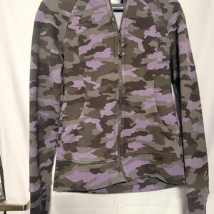 lululemon athletica SIZE SPurple and Brown Camouflage Hoodie